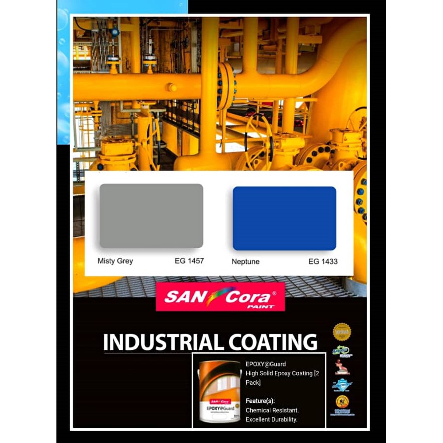 5 Liter SANCORA Chemical Resistant Concrete Floor,Steel,Galvanized