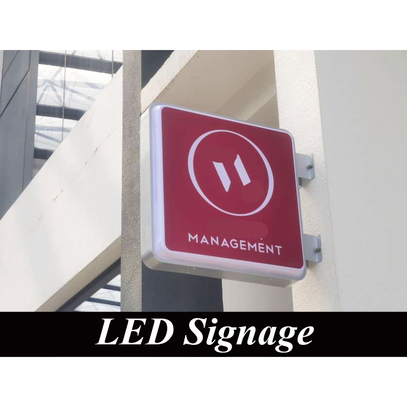 Square LED Double Sided outdoor Signage / Cafe/ Restaurant & etc - Custom Artwork Design