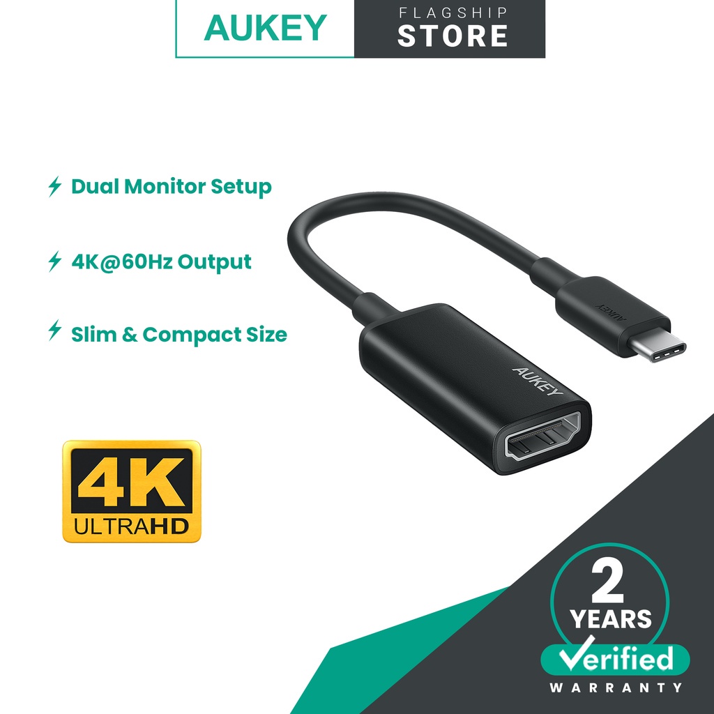 AUKEY CB-A29 USB C To HDMI Adapter 4K@30Hz Firewire Adapter