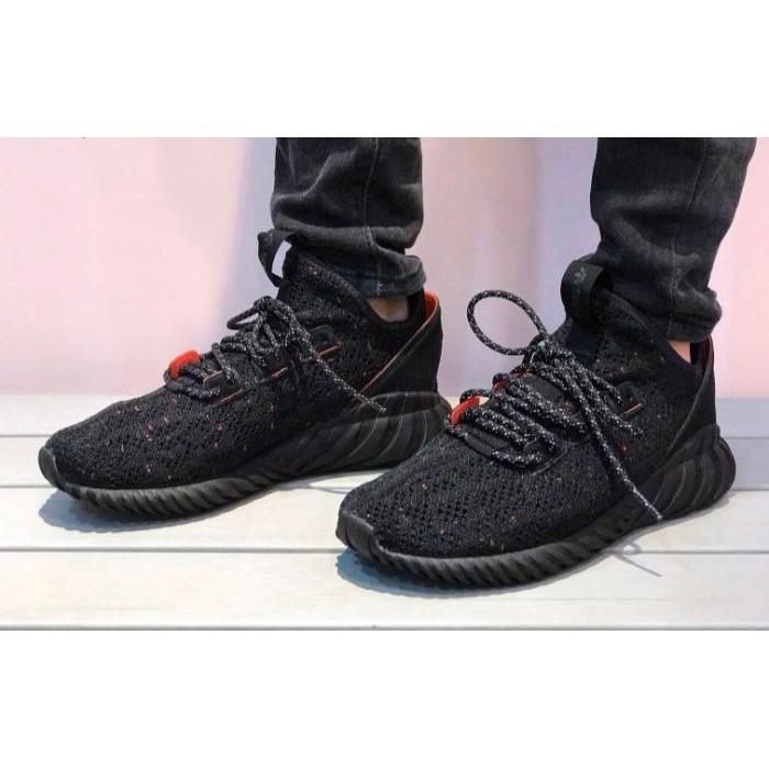 adidas originals tubular doom sock primeknit trainers in black by 3559