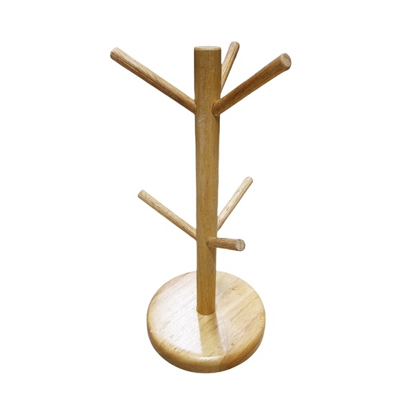 Wooden Mug Tree / Cup Holder / Mug Holder / Wooden Mug Holder Stand Mug Selves Hanger Drainer / Rak Cawan Kayu