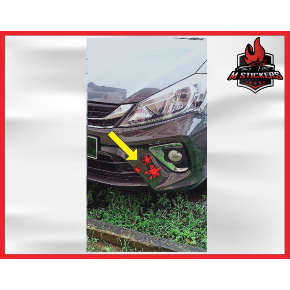 Buy [M STICKERS] Splash Design 1 Car Sticker KERETA MYVI BEZZA 