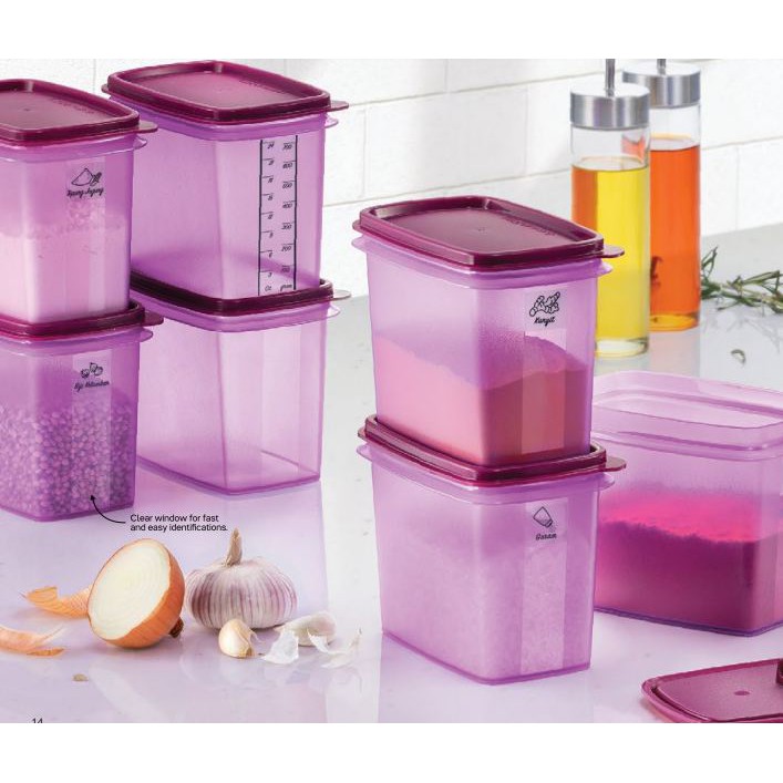 Tupperware Shelf Saver With Spoon (4) 840ml Free Sticker