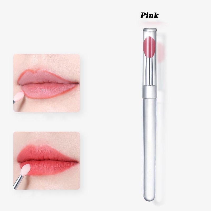 HAPPY Small Dust Proof Lip Brush With Cover Lipstick Lip Makeup Brush