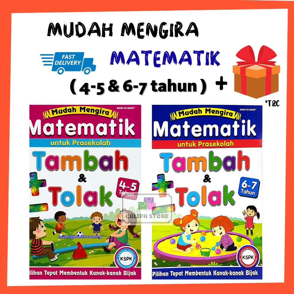 Buku Aktiviti Siri Mudah Mengira Matematik Tambah Dan Tolak 4 5 Tahun Dan 6 7 Tahun Prasekolah Tadika Taska Shopee Malaysia