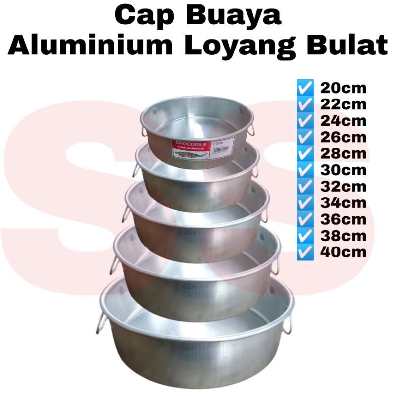 Buy Cap Buaya Double Handle Aluminium Round Cake Tin Acuan Loyang Kek Tin Bulat Cake Plate Cake Mould Baking Tray Seetracker Malaysia