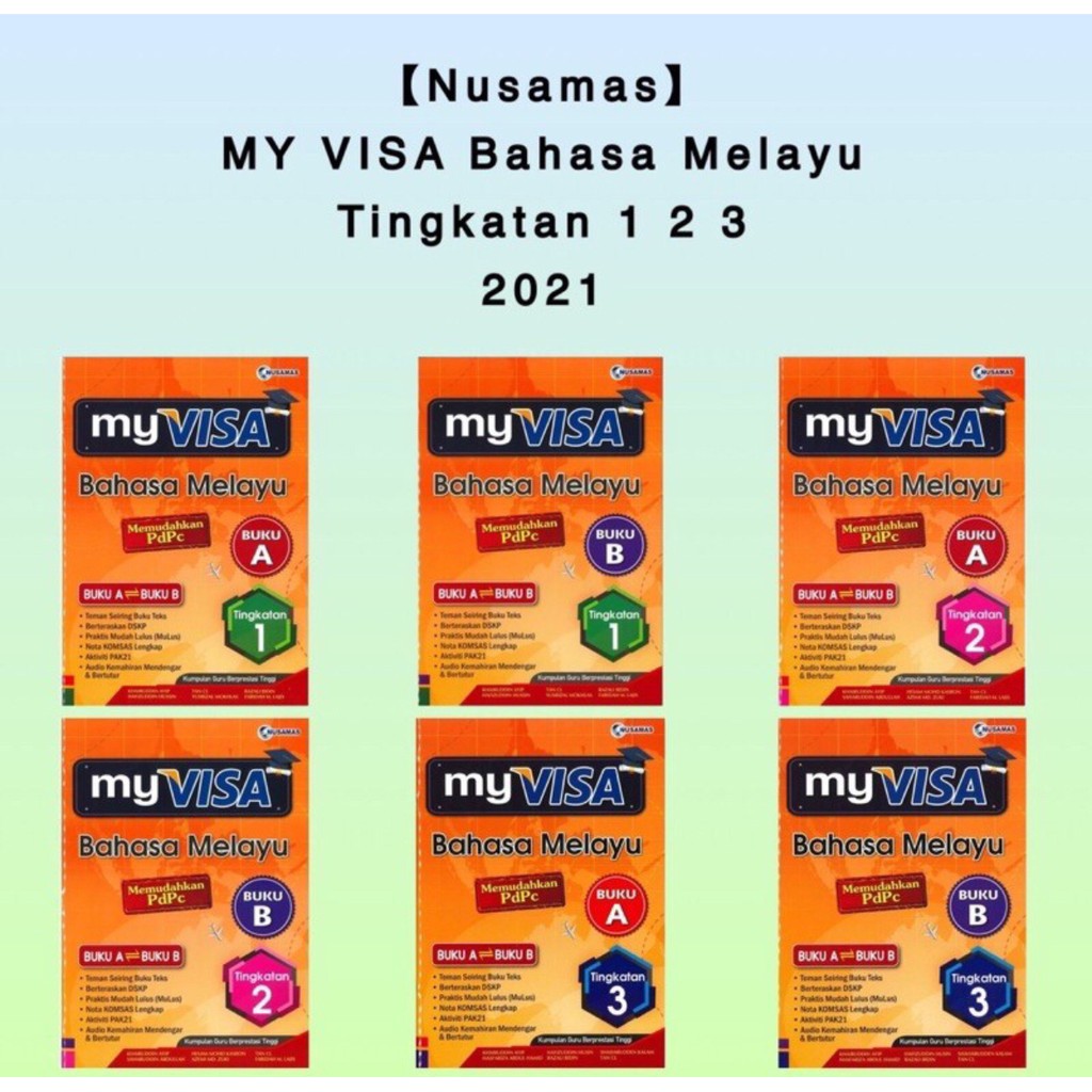 Buku Latihan My Visa Bahasa Melayu Buku A B Tingkatan 1 2 3 Pdpc 2021 Shopee Malaysia