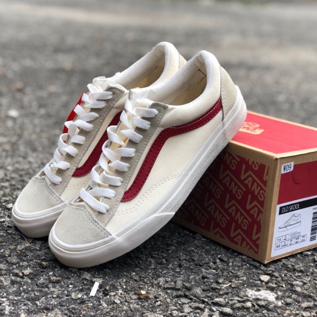 vans marshmallow racing red