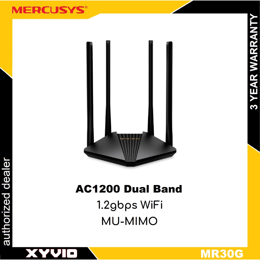 Mercusys MR30G AC1200 Wireless Dual Band Gigabit Router Shopee Malaysia
