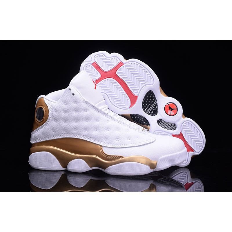 air jordan 13 retro white and gold