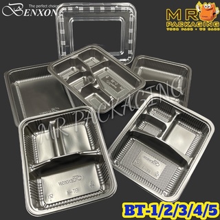 Benxon 5 4 3 2 1 Compartment Lunch Box With Lid 50set Bt 1 Pp Plastic Food Bento Box Black Red Bt1 Bt Shopee Malaysia