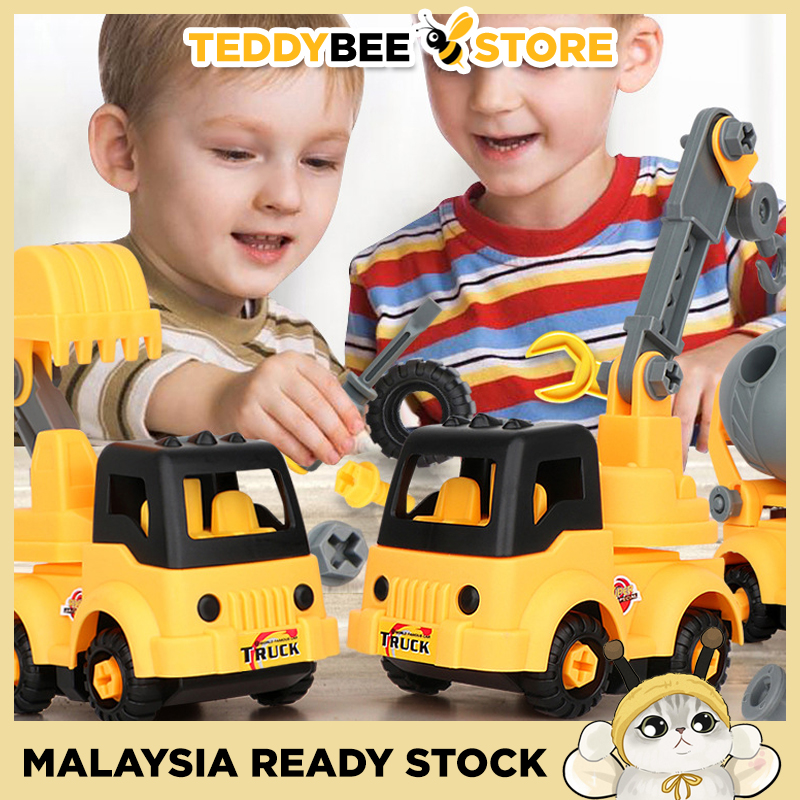 Construction Toy Truck Vehicle Crane for Kids Building Car Play