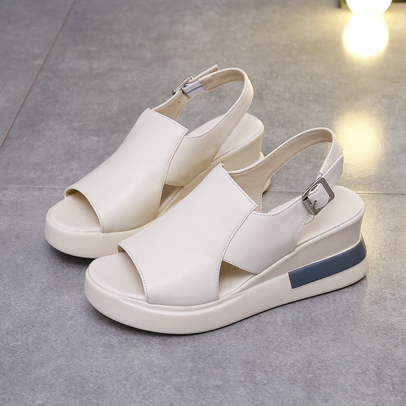 Purpose Reliable Fashion Platform Wedge Sandals Outdoor Peep Toe Sandal Ladies Quality Multi - Image 3
