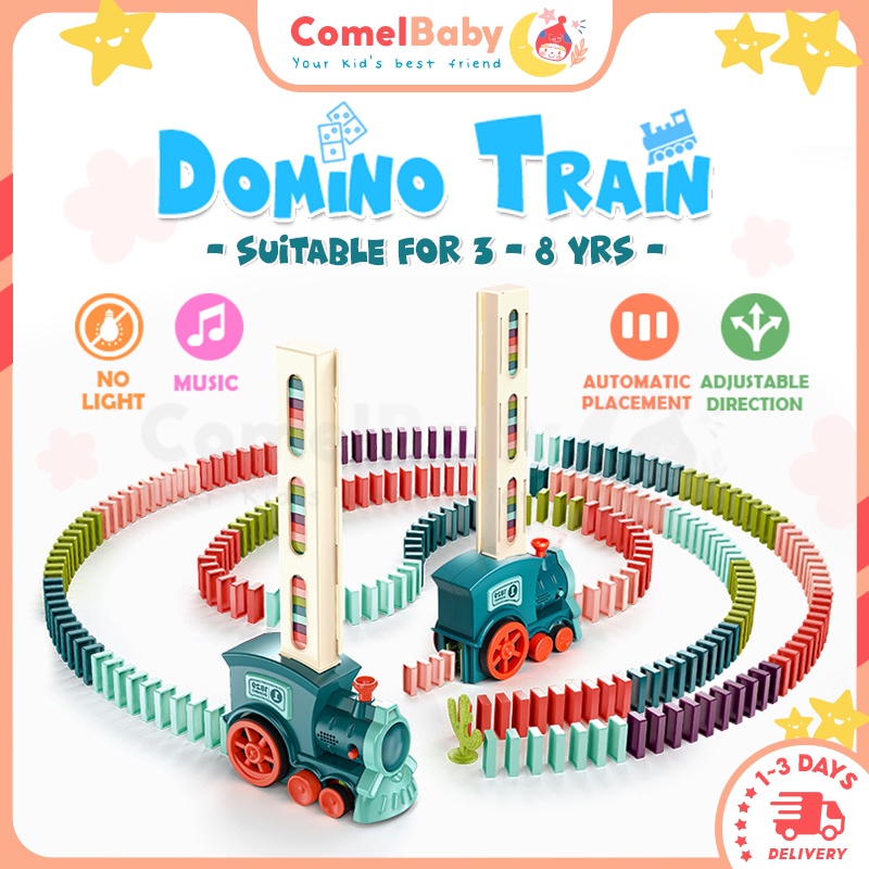 ComelBaby Automatic Domino Laying Train Musical Educational Toys | Mainan Kereta Api Menyusun Block Domino_AM10268
