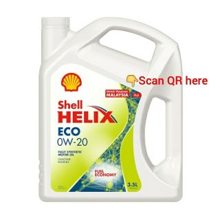 Shell Helix ECO 0W20 Fully Synthetic Engine Oil 3.5 Litre 