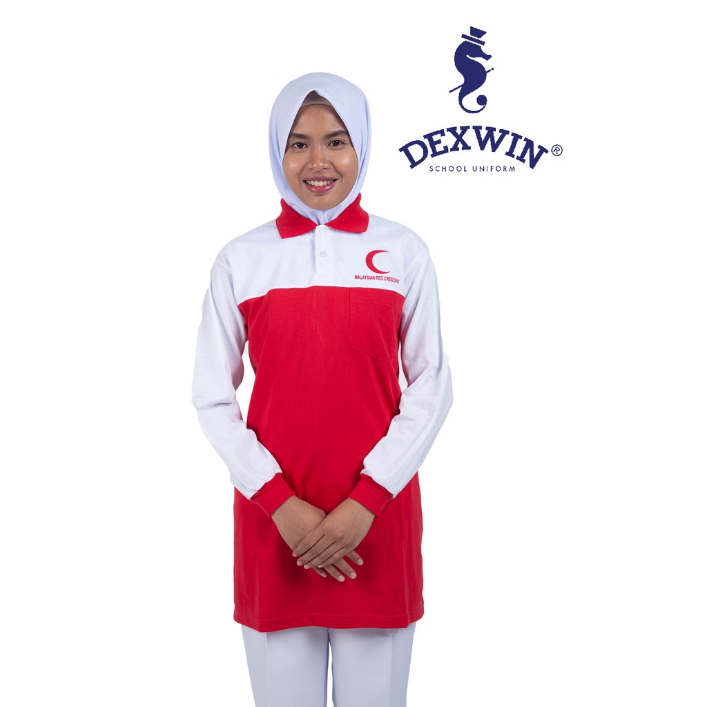 T-Shirt Bulan Sabit Merah Muslimah Lengan Panjang Pakaian ...