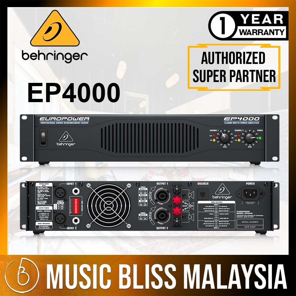 Behringer Europower EP4000 2channel Power Amplifier (EP4000 / EP 4000