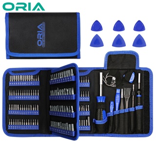 Glasses Tablet ORIA Screwdriver Set Repair Tool Kit 69 in 1 Precision Screwdriver Set with 59 Long Bits with Double Layer Game Console Magnetic Driver Kit Aluminum Handle for Smartphone PC 