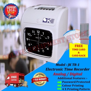 [READY STOCK] JK TR-1 Electronic Time Recorder Digital Analog Punch Card Machine / Mesin Merakam Masa / 打卡机 Punch Clock