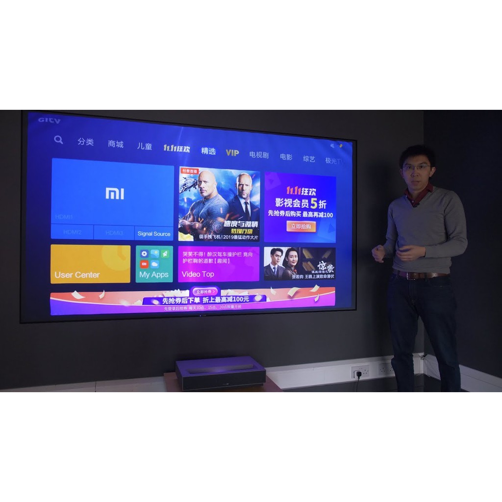 2022 New Xiaomi Mijia Real 4k Resolution laser Projector 1S 2200 ANSI ...