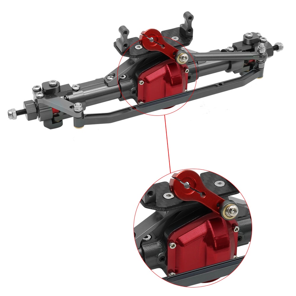 Albero Motore CNC In Nero Per Assiale SCX10 1/10 - Ricambio Aggiornamento Crawler