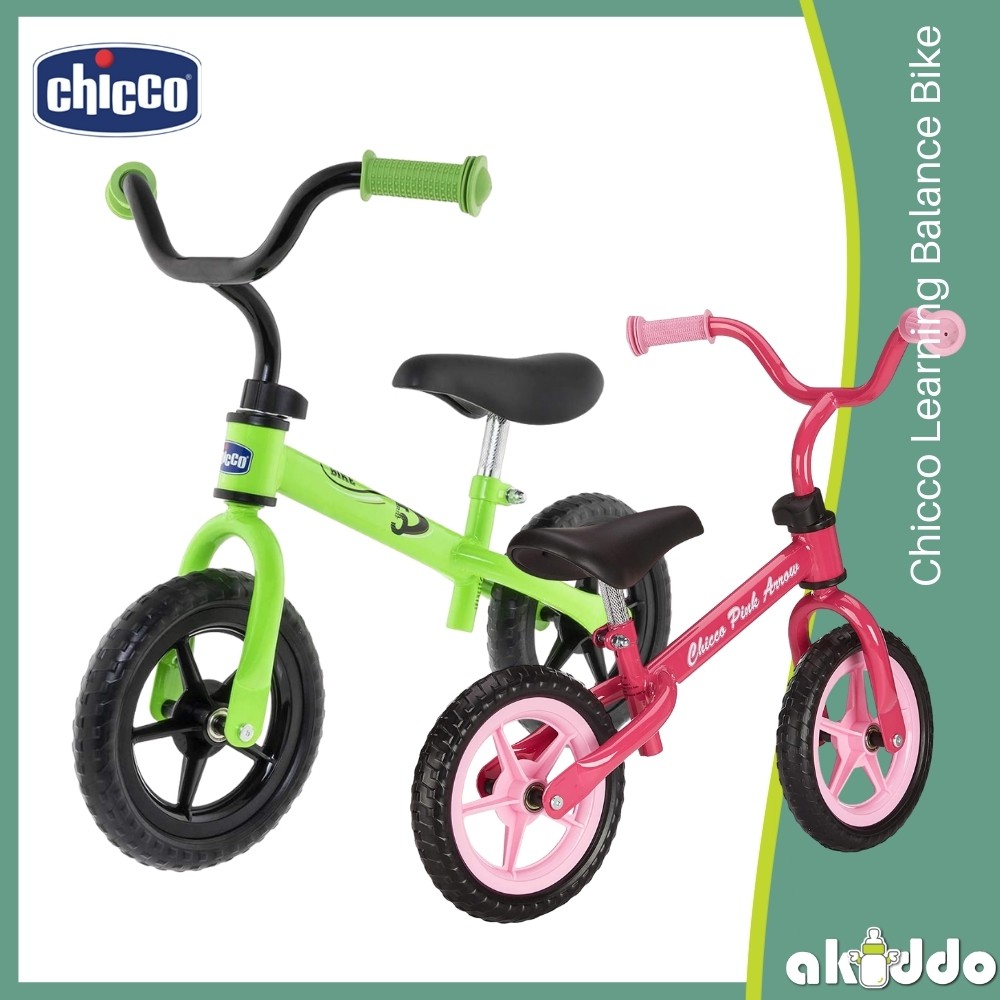 Chicco Pink Arrow Balance Bike First Bike Push Along Height Adjust Girls 
