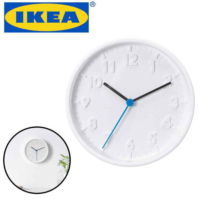 Ready Stock Ikea Stomma Clock Wall Silent Quartz Movement White