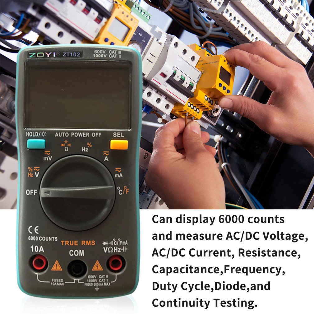 Portable Handheld Digital Multimeter Current Voltage Resistance Capacitance Tester Digital Multimeter XUXUWA Multimeter