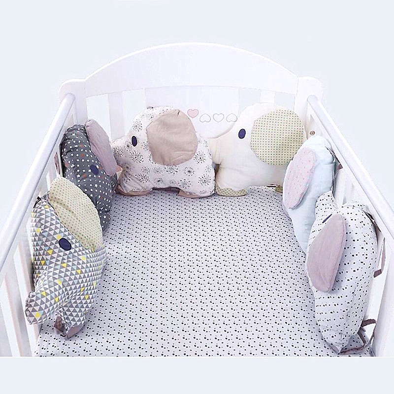 Baby S Bed Guardrail Elephant Cot Bumper Crib Bumper Guardrail