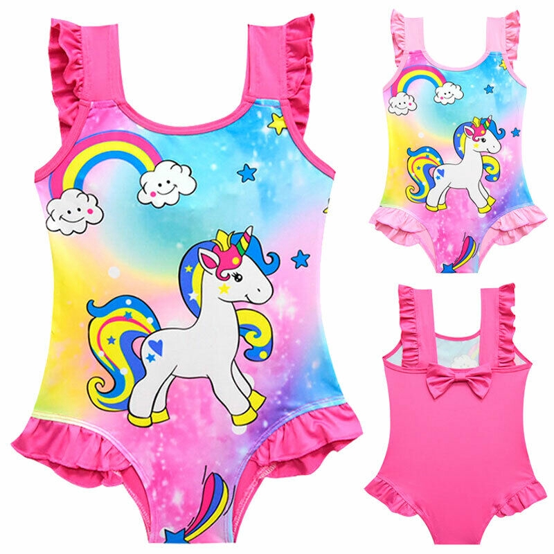 unicorn kids bathing suit