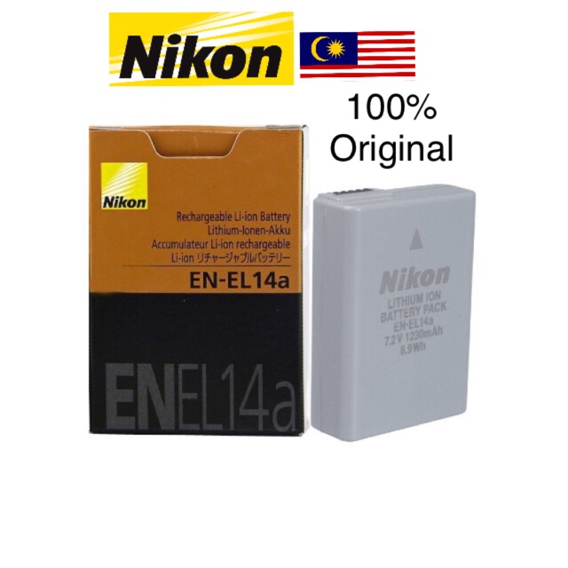 Nikon ENEL14A Battery 1230mah [100 Original Guarantee] D5600,D3400