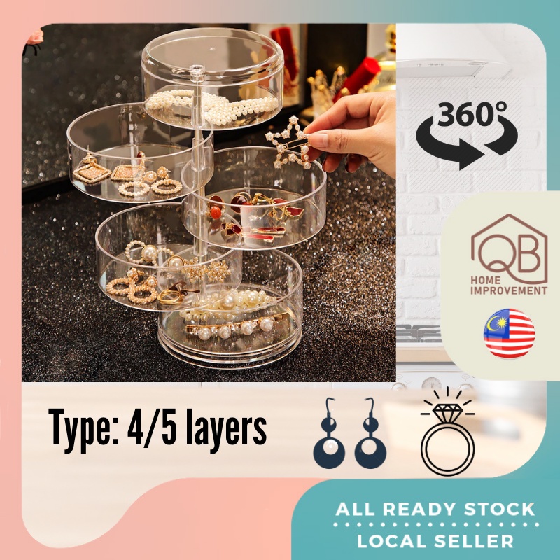 Nordic popular rotating jewelry box simple girls desktop net red small accessories bracelet head