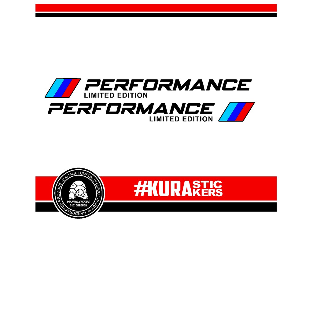  STIKER  KERETA STIKER  BMW STIKER  PERFORMANCE LIMITED  