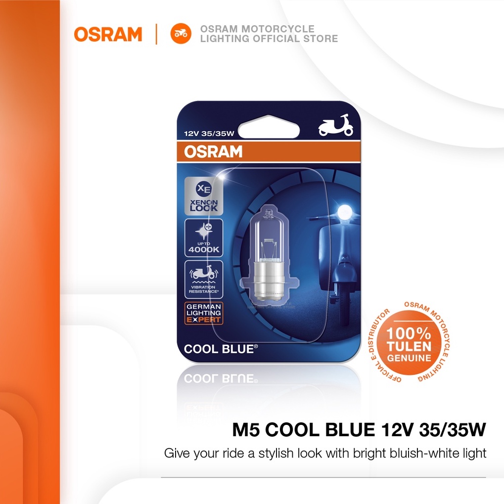 OSRAM Cool Blue M5 T19 Xenon Look Halogen Bulb (12V/35/35W) Shopee