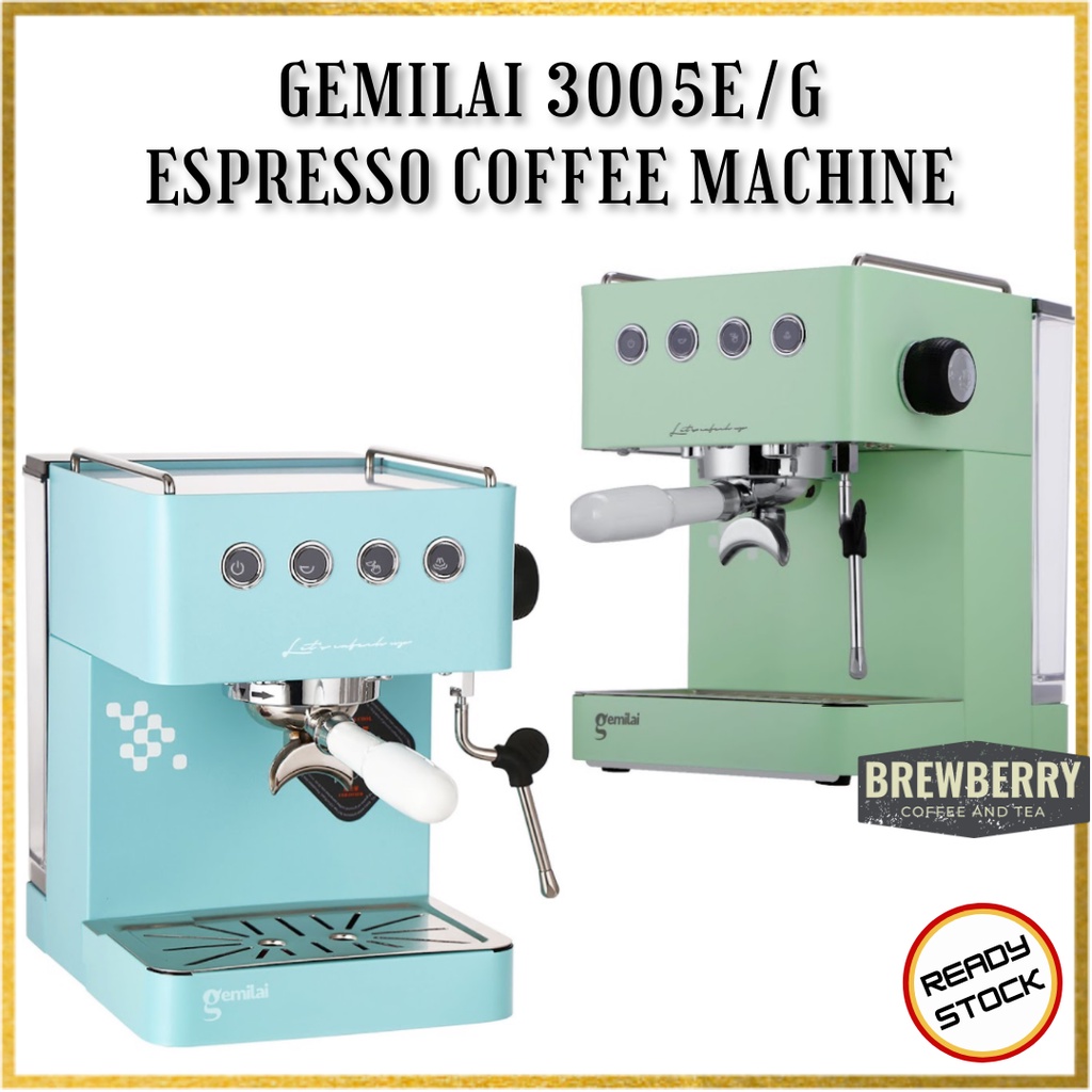 Coffee Espresso Machine GEMILAI 3005G 3005E SemiAuto Espresso Coffee Machine 15Bar With Milk Frother Premium Package