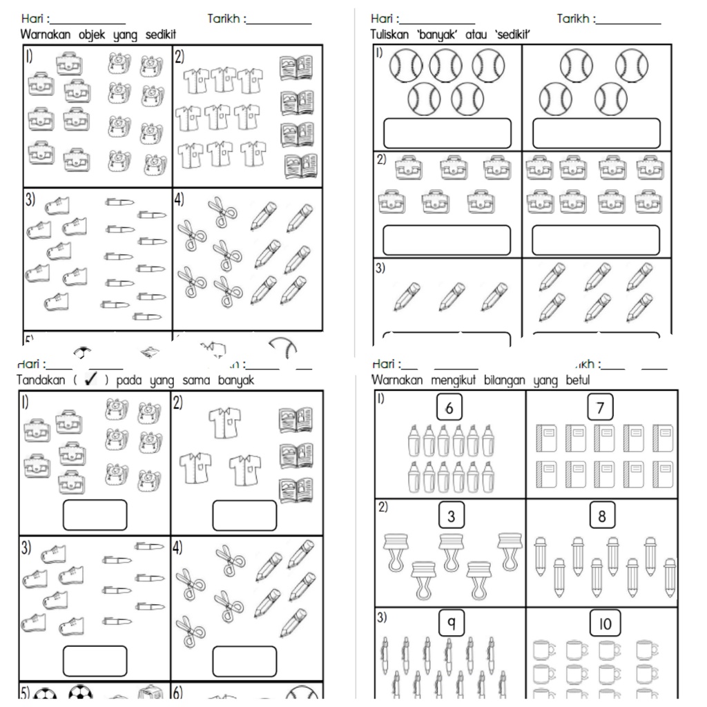 120 Koleksi Latihan Matematik Tahun 1 165 Pages Shopee Malaysia