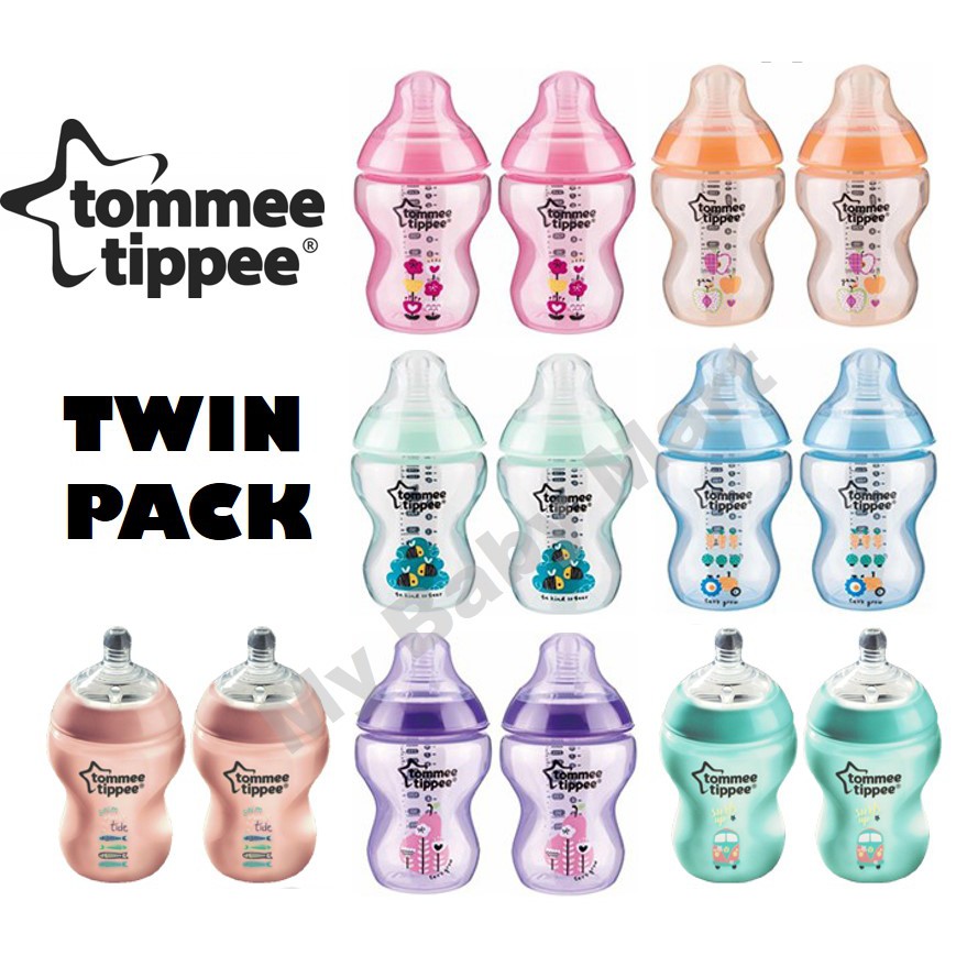 Tommee Tippee Twin Pack Tinted Feeding Bottle 260ml Shopee Malaysia