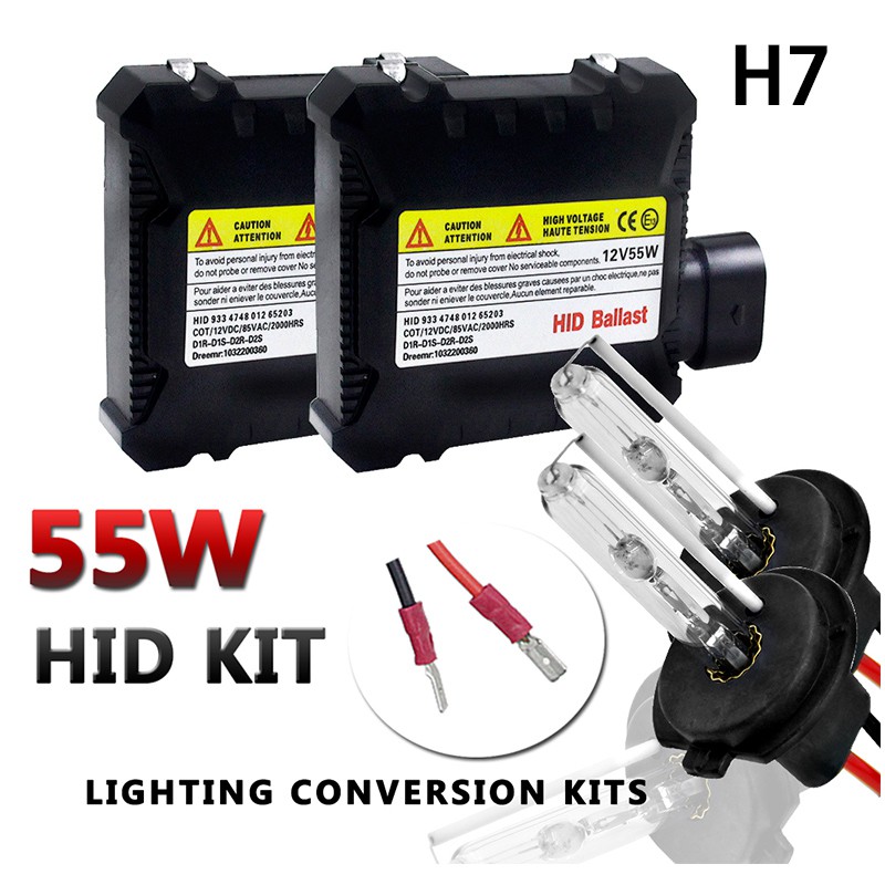 55W HID Xenon Headlight Conversion KIT Bulbs H1 H3 H4 H7 H11 9005 9006 880//881