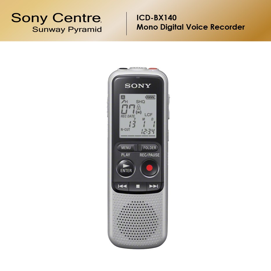 Sony ICDBX140 Mono Digital Voice Recorder BX Series PGMall