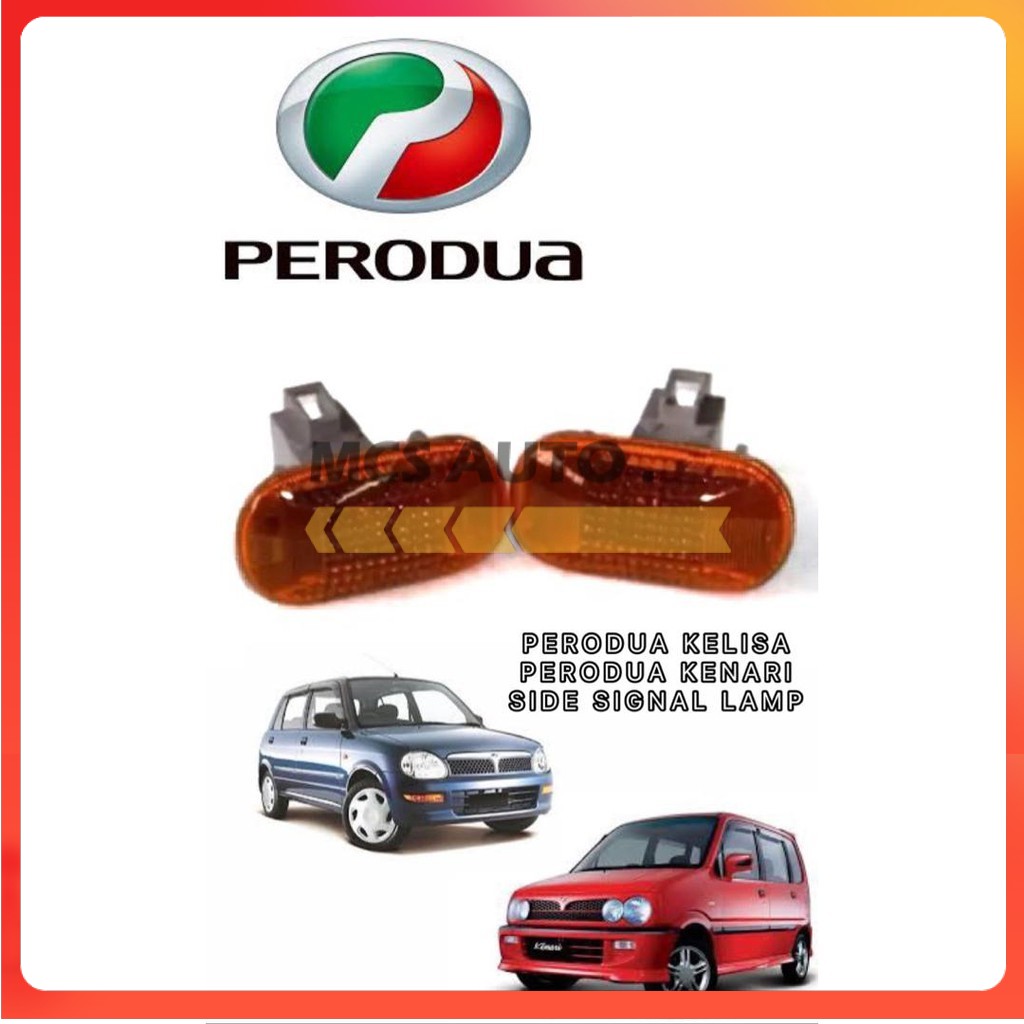 PERODUA KELISA KENARI CRYSTAL SIDE FENDER SIGNAL LAMP (ORANGE) Shopee Malaysia