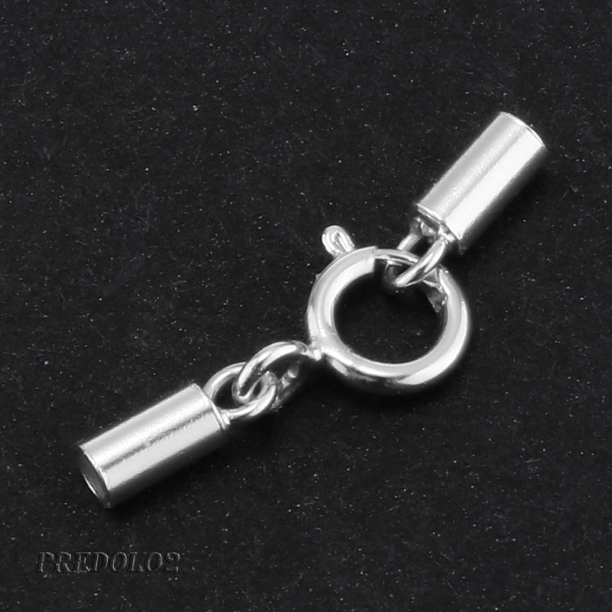 Cord End Cap Clasp Bail 925 Sterling Silver Jewelry Finding Supplies 1mm-3mm