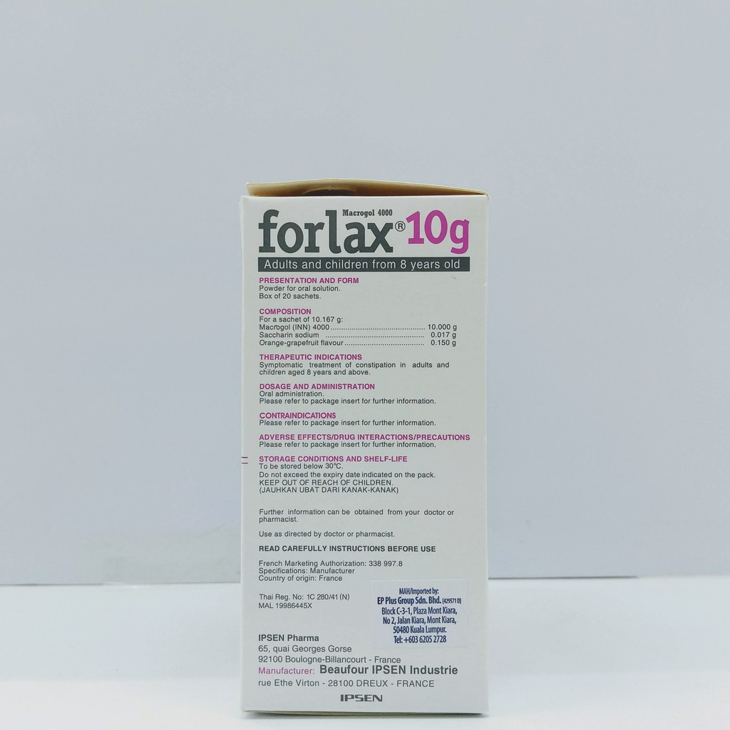 Forlax Macrogol 4000 10g Sachet S Exp21 06 Shopee Malaysia