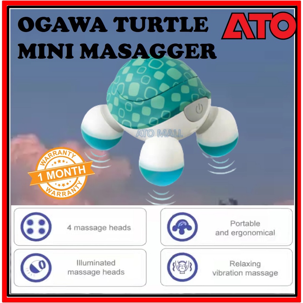 [Random Color] OGAWA Turtle Mini Head Neck Hand Powerful Portable Electronic Massager Mesin Urut Ringan 迷你电动按摩器