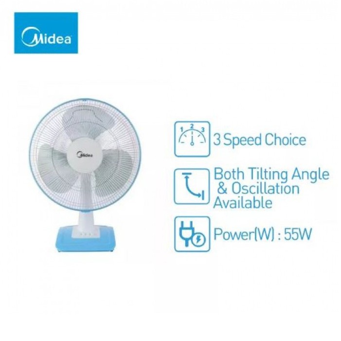 Midea Table Fan 16 Mf 16ft17nb Mf 16ft15nb Shopee Malaysia