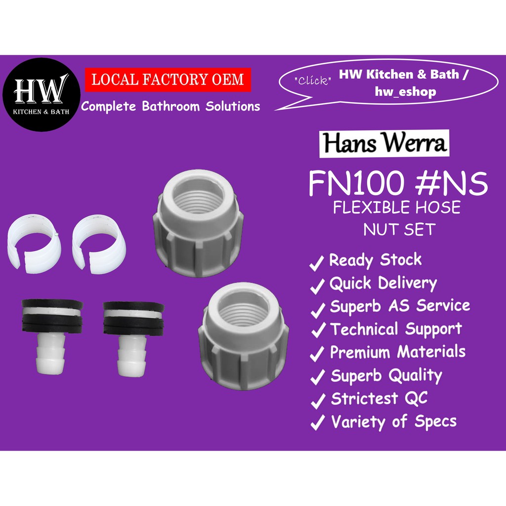 Flexible Hose Nut Set FN100 NS Shopee Malaysia
