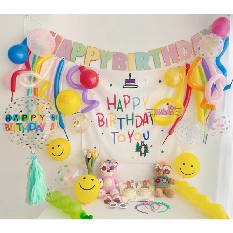 Buy 🇲🇾Ship24HrsPerak🎈Happy Birthday Bunting Flag Letter Banner 