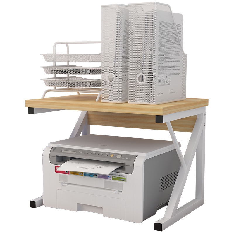 Office Printer Shelf Double Storage Rack Modern Minimalist Multilayer