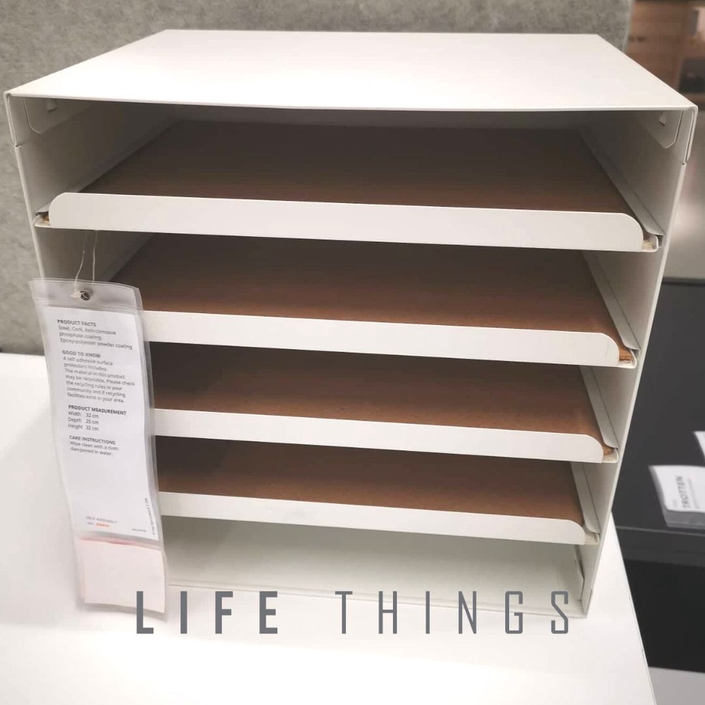 IKEA KVISSLE Letter tray, white, Bekas surat, putih Shopee Malaysia