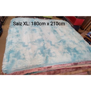 Karpet Ruffle XL M Bulu Shaggy Tebal Carpet Lembut 