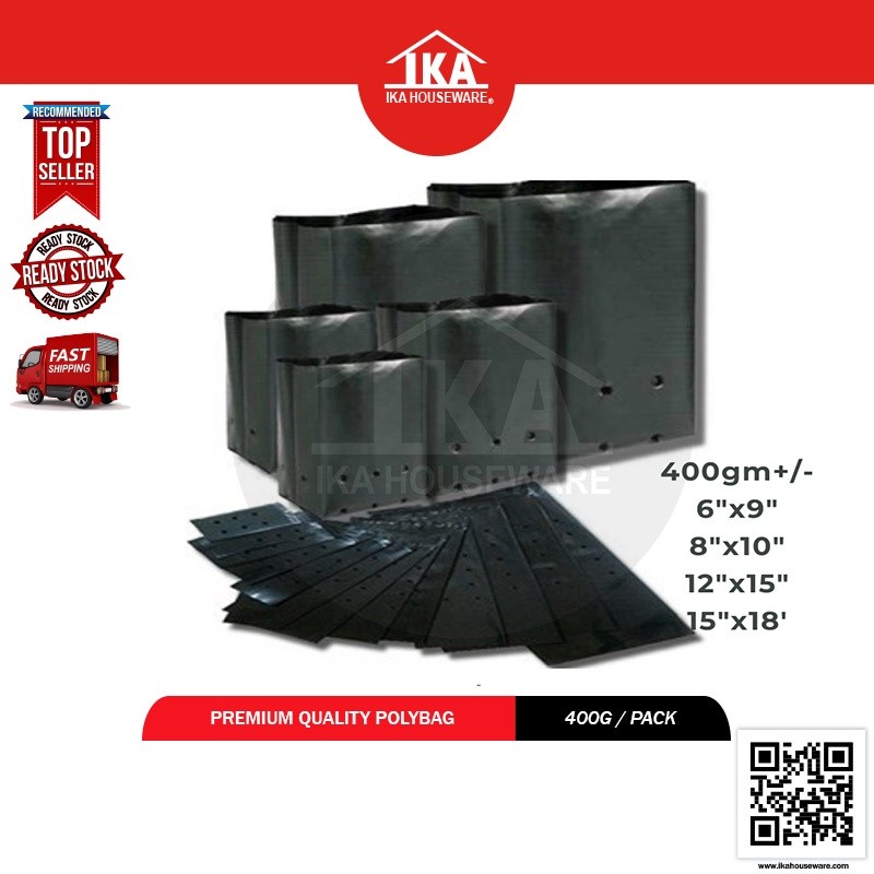 IKA Premium Quality UV Poly Bag Polybag / Nursery Plantation Bag 400g